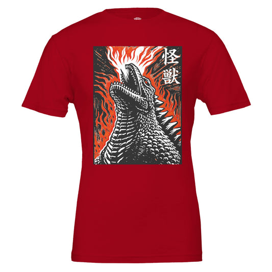 Epic Godzilla T-Shirt, Fire-Breathing Creature Design, Kaiju Monster Design, Gift for Godzilla fans, Gift for Geeks - Rampage Design Studio