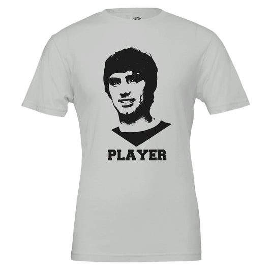 Player - George Best Premium Unisex Crewneck T-shirt - Rampage Design Studio