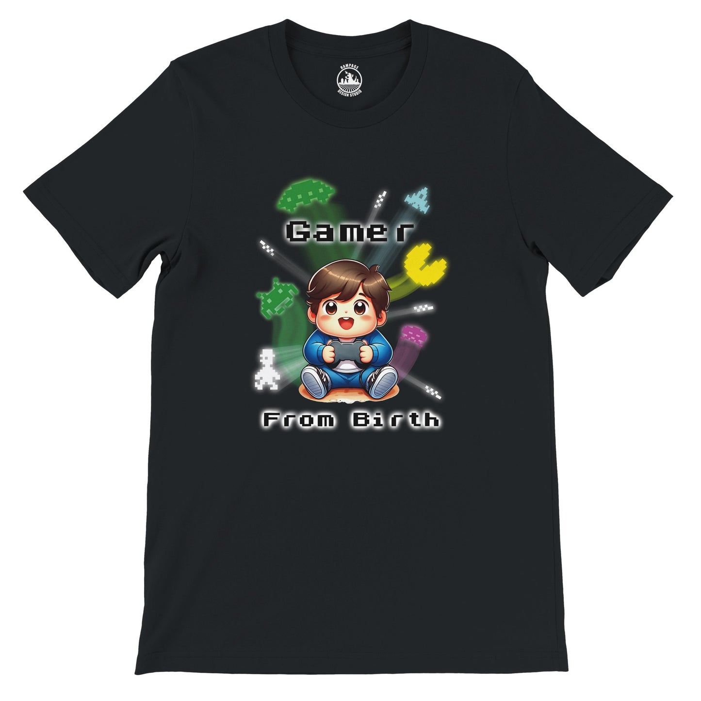 Gamer From Birth - Premium Unisex Crewneck T-shirt - Rampage Design Studio