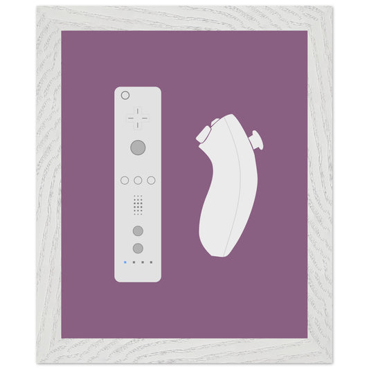 Nintendo Wii Wall Art, Game Controller Framed Poster, Gift for Gamers, Boys Room Decor, Teen Room Decor, Video Game Art, Video Game Print - Rampage Design Studio