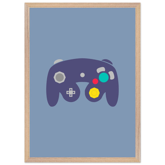 Nintendo Gamecube Wall Art, Game Controller Framed Poster, Gift for Gamers, Boys Room Decor, Teen Room Decor, Video Game Art, Video Game Print - Rampage Design Studio