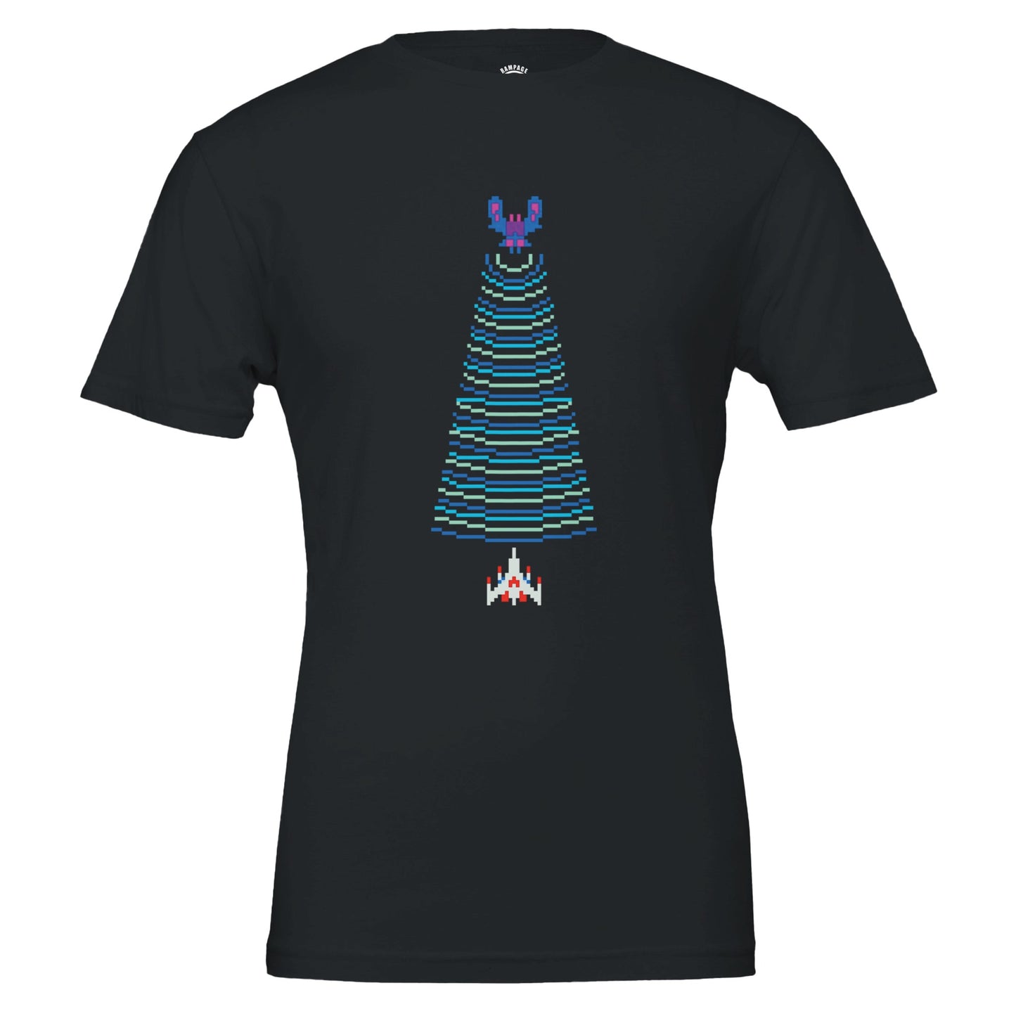 Galaga Traction Beam - Premium Unisex Crewneck T-shirt - Rampage Design Studio