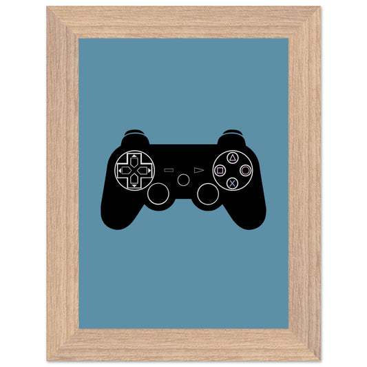 PS3 Wall Art, Game Controller Framed Poster, Gift for Gamers, Boys Room Decor, Teen Room Decor, Video Game Art, Video Game Print - Rampage Design Studio