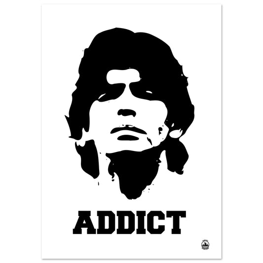 ADDICT - Diego Maradona Premium Matte Paper Poster - Rampage Design Studio