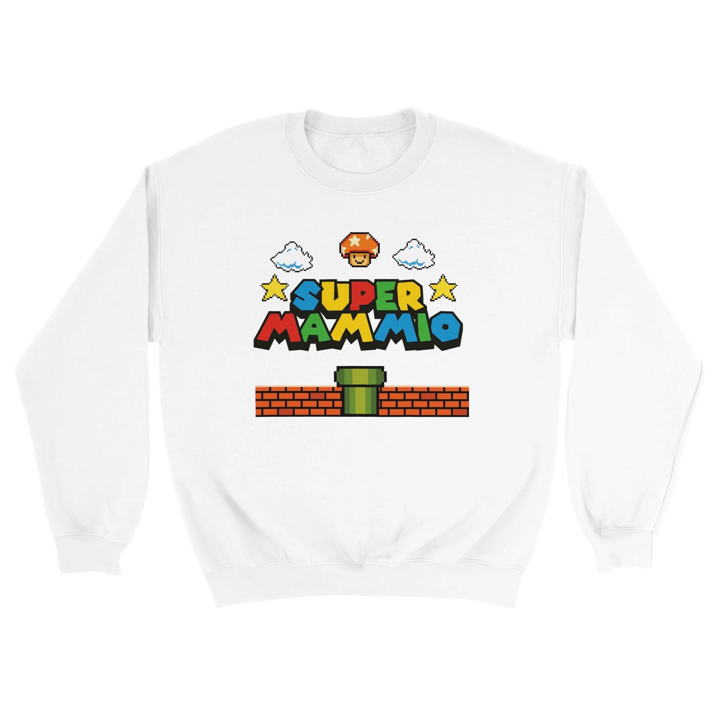 Retro Gaming Sweatshirt – Super Mammio Design for Mothers Day – Soft Blend, Classic Fit - Rampage Design Studio