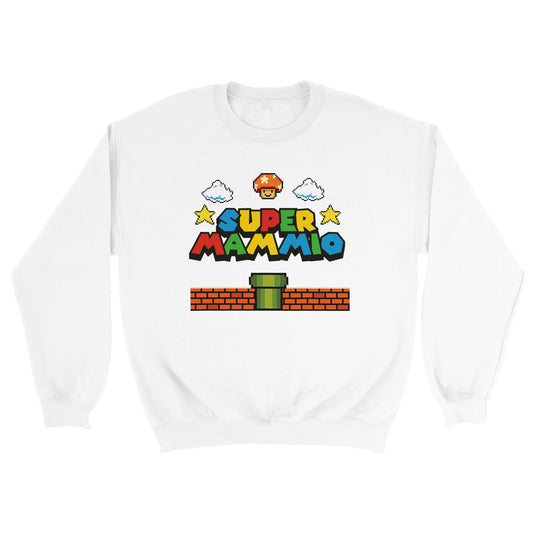 Retro Gaming Sweatshirt – Super Mammio Design for Mothers Day – Soft Blend, Classic Fit - Rampage Design Studio