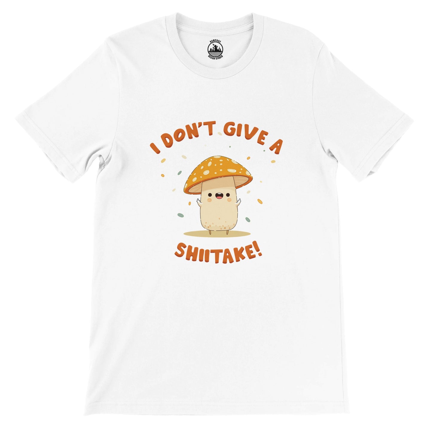 'I Don't Give A Shiitake' T-shirt Funny Mushroom T-Shirt For Vegans Mushroom Lovers T-Shirt Gift For Foodies Funny Gift For Gardeners - Rampage Design Studio