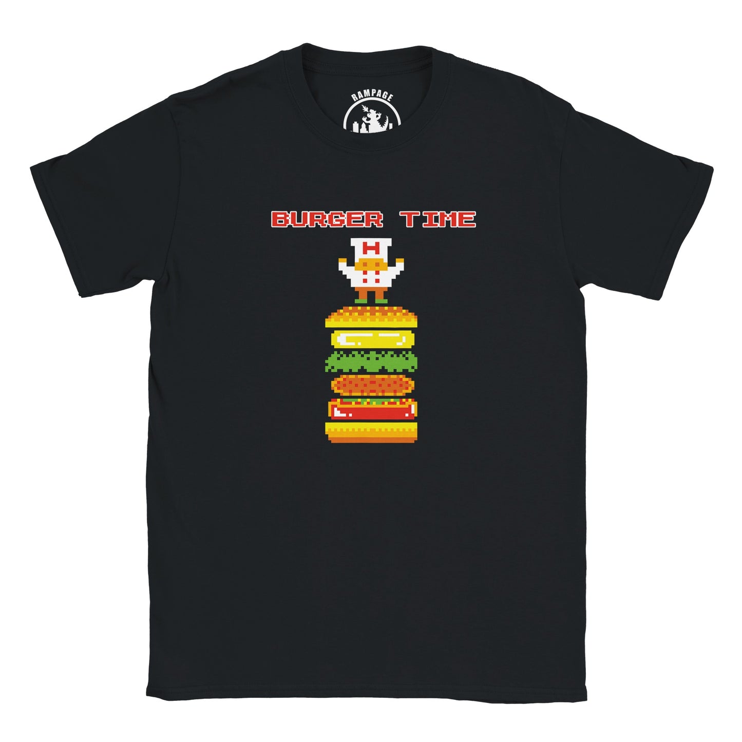 Classic Kids Crewneck T-shirt | Gildan® 5000B - Fun Burger Time Design - Rampage Design Studio