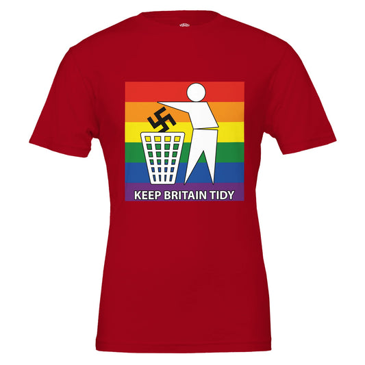 Keep Britain Tidy: Love Over Hate Anti-Racism Tee - Premium Unisex Crewneck T-shirt - Rampage Design Studio