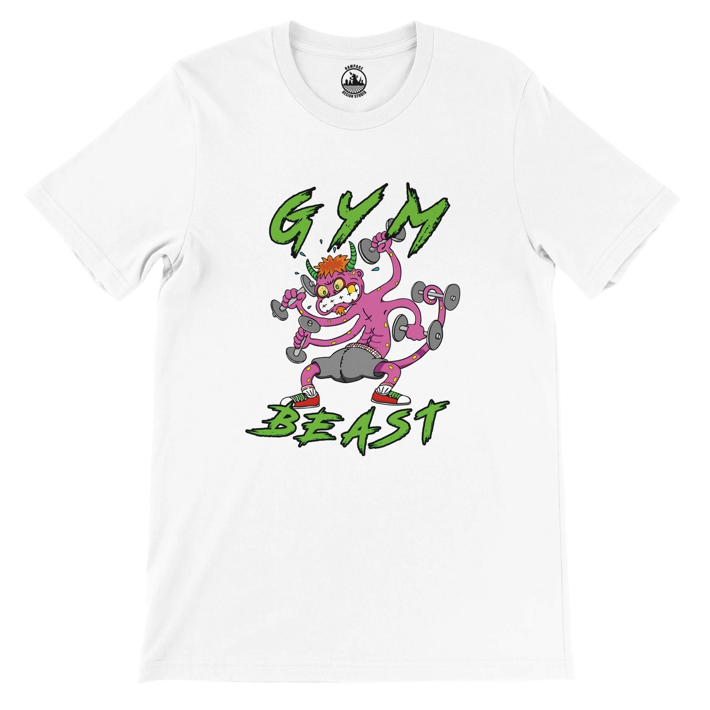 Gym Beast Premium Unisex Crewneck T-shirt - Rampage Design Studio