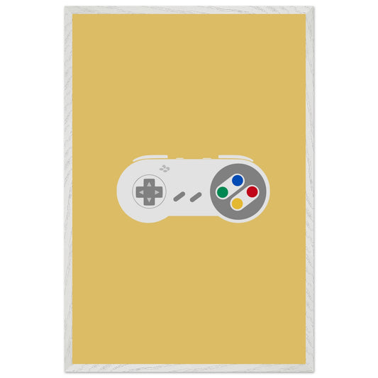 Nintendo SNES Wall Art, Game Controller Framed Poster, Gift for Gamers, Boys Room Decor, Teen Room Decor, Video Game Art, Video Game Print - Rampage Design Studio