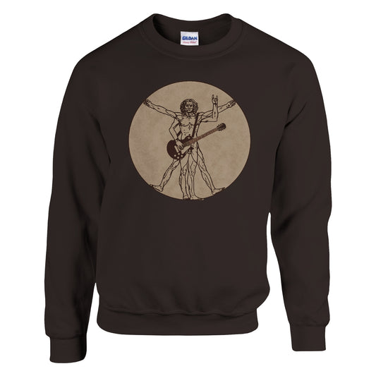Rock Guitar Vitruvian Man Sweatshirt - Rampage Design Studio
