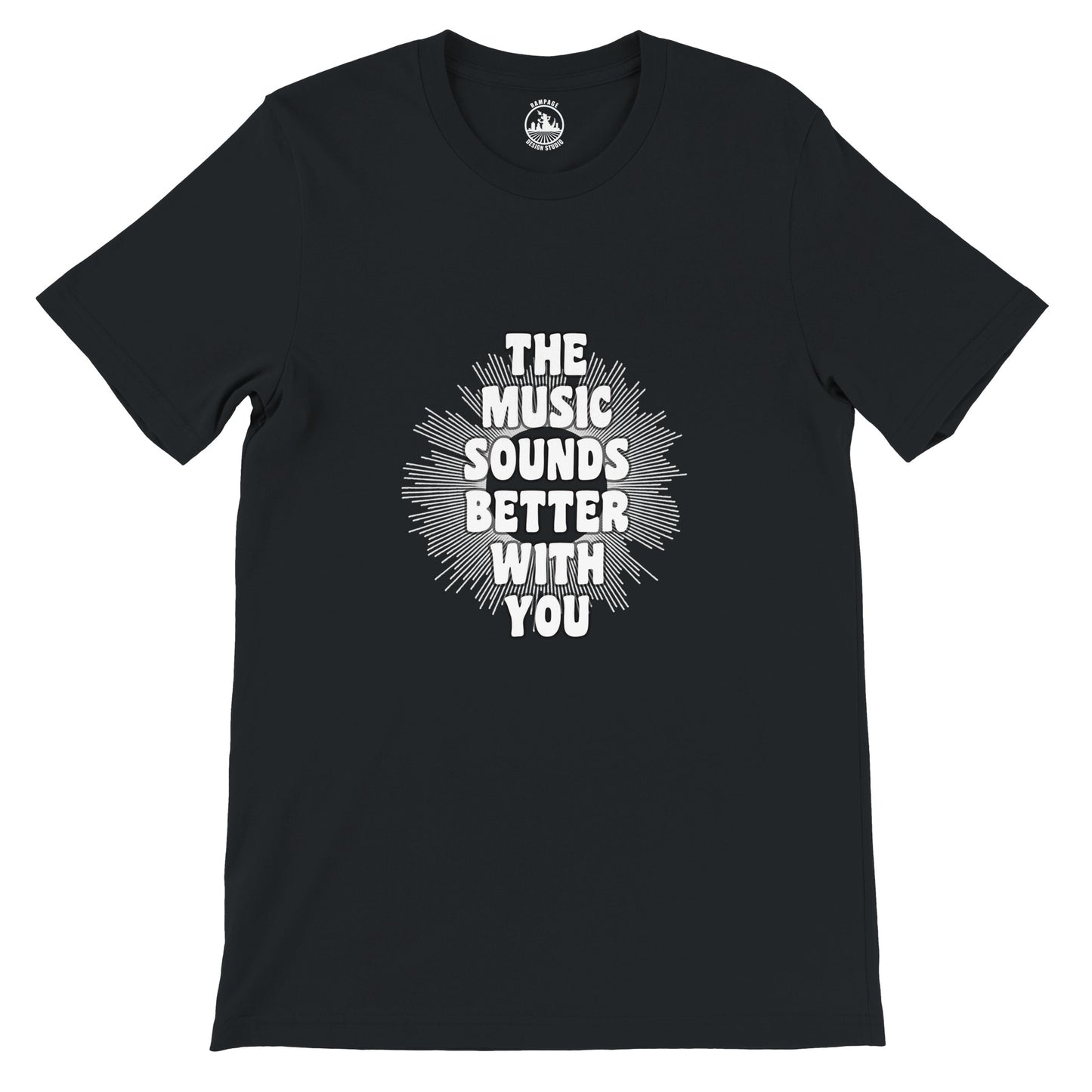 Sound Waves T-Shirt, Soft Cotton, Iconic Lyrics, The Music Sounds Better With You, Gift for Music Lovers, Lyrics T-Shirt, Music Tee, Unisex Fit - Rampage Design Studio