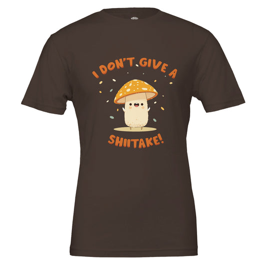 'I Don't Give A Shiitake' T-shirt Funny Mushroom T-Shirt For Vegans Mushroom Lovers T-Shirt Gift For Foodies Funny Gift For Gardeners - Rampage Design Studio