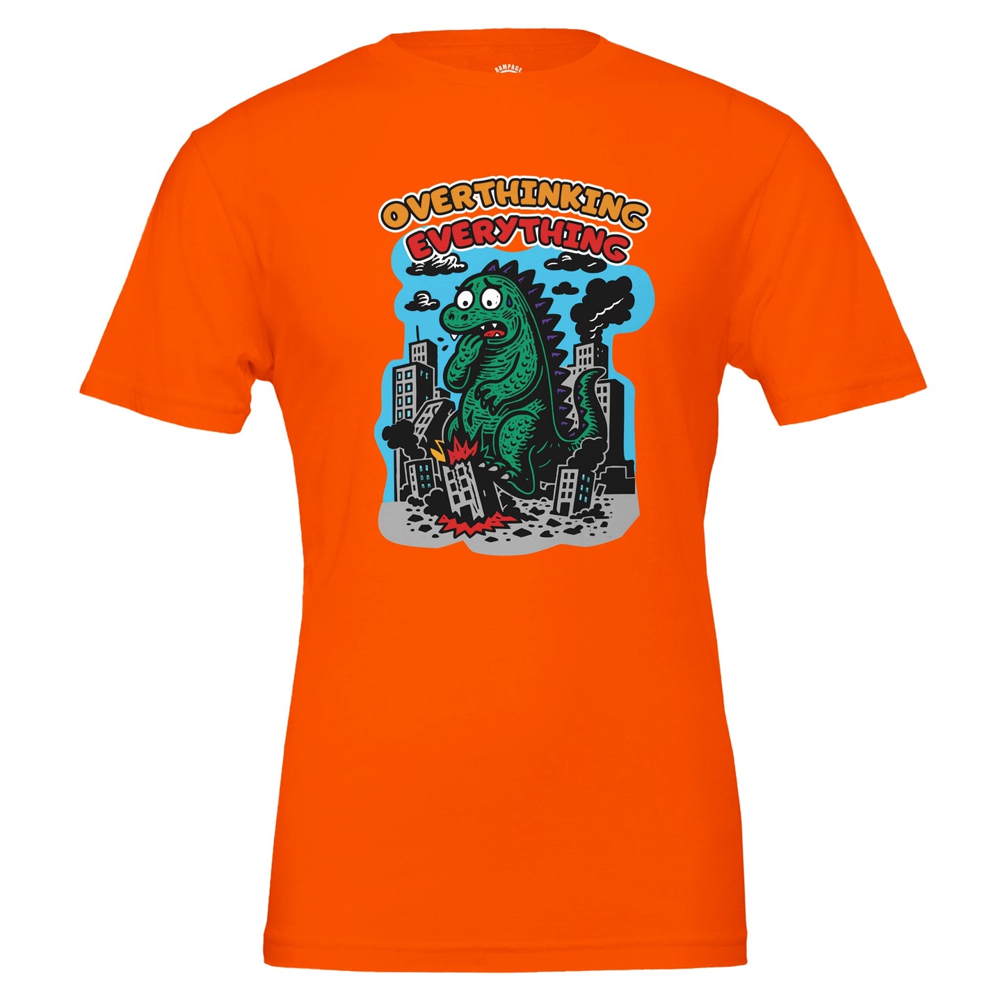 Overthinking Everything Funny Monster T-Shirt - Rampage Design Studio