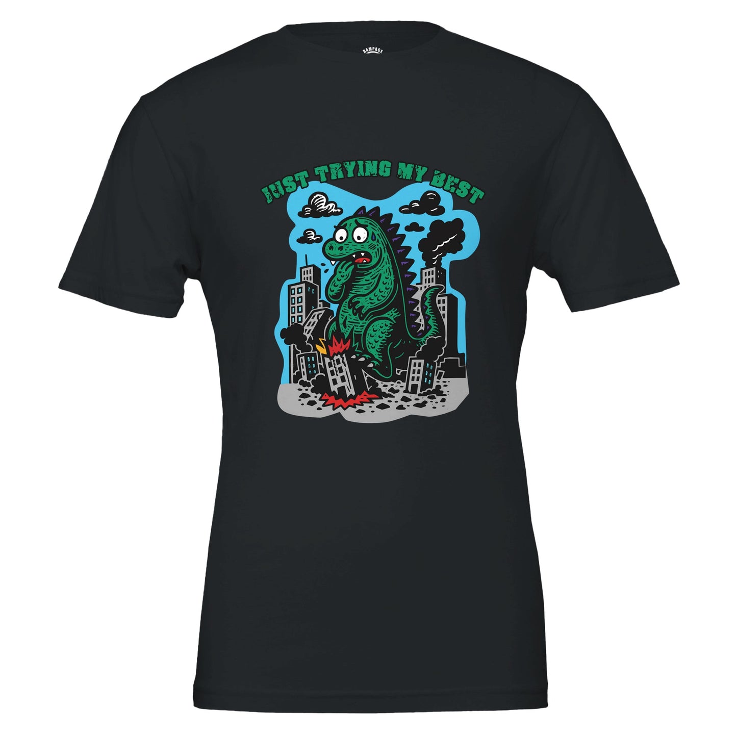 Just Trying My Best - Cute Monster T-Shirt - Rampage Design Studio