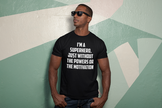 Funny Superhero T-Shirt – Soft Cotton, Unisex Fit, Perfect for DTG Printing - Rampage Design Studio