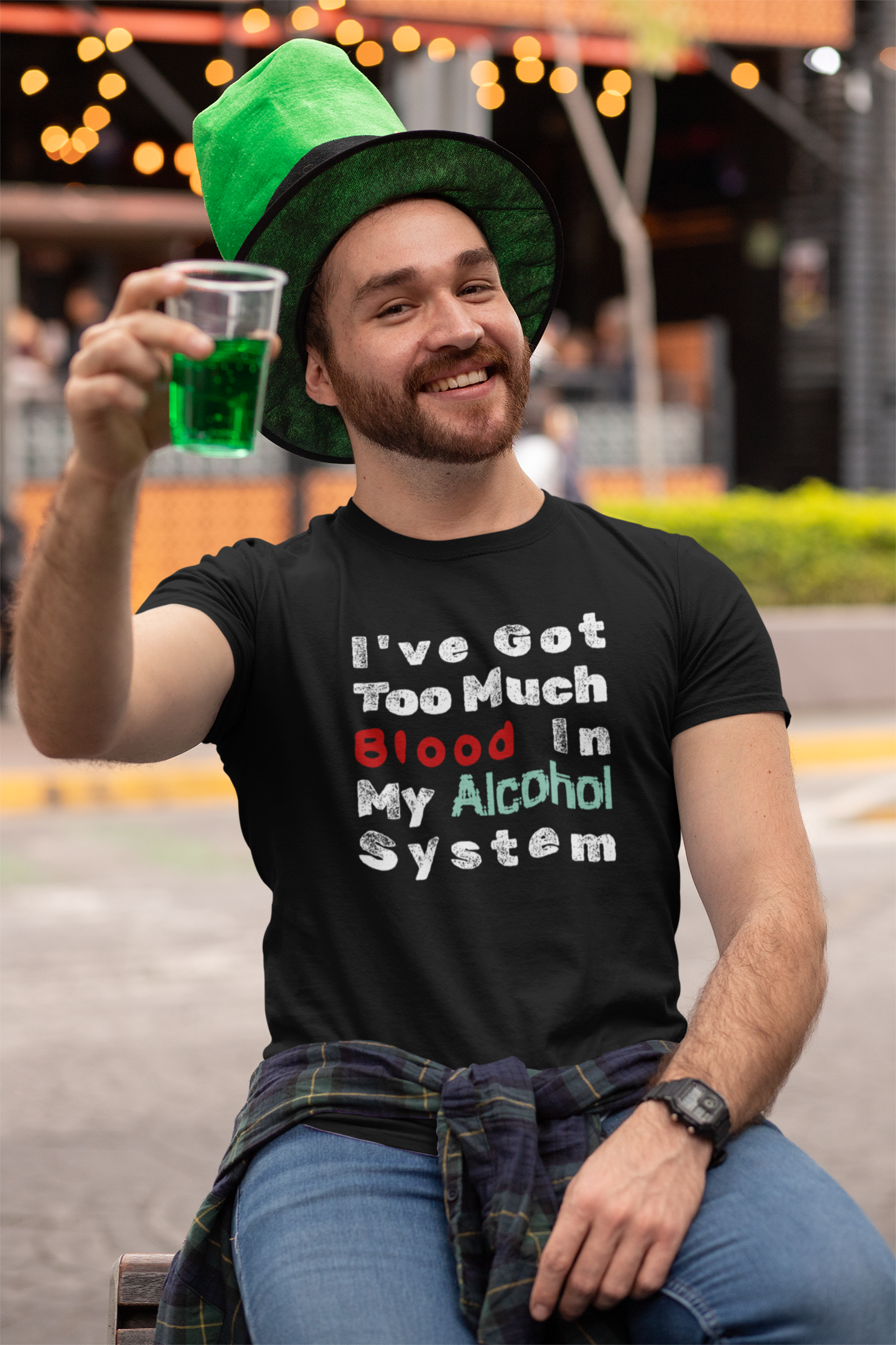 I’ve got too much blood in my alcohol system. - Premium Unisex Crewneck T-shirt - Rampage Design Studio