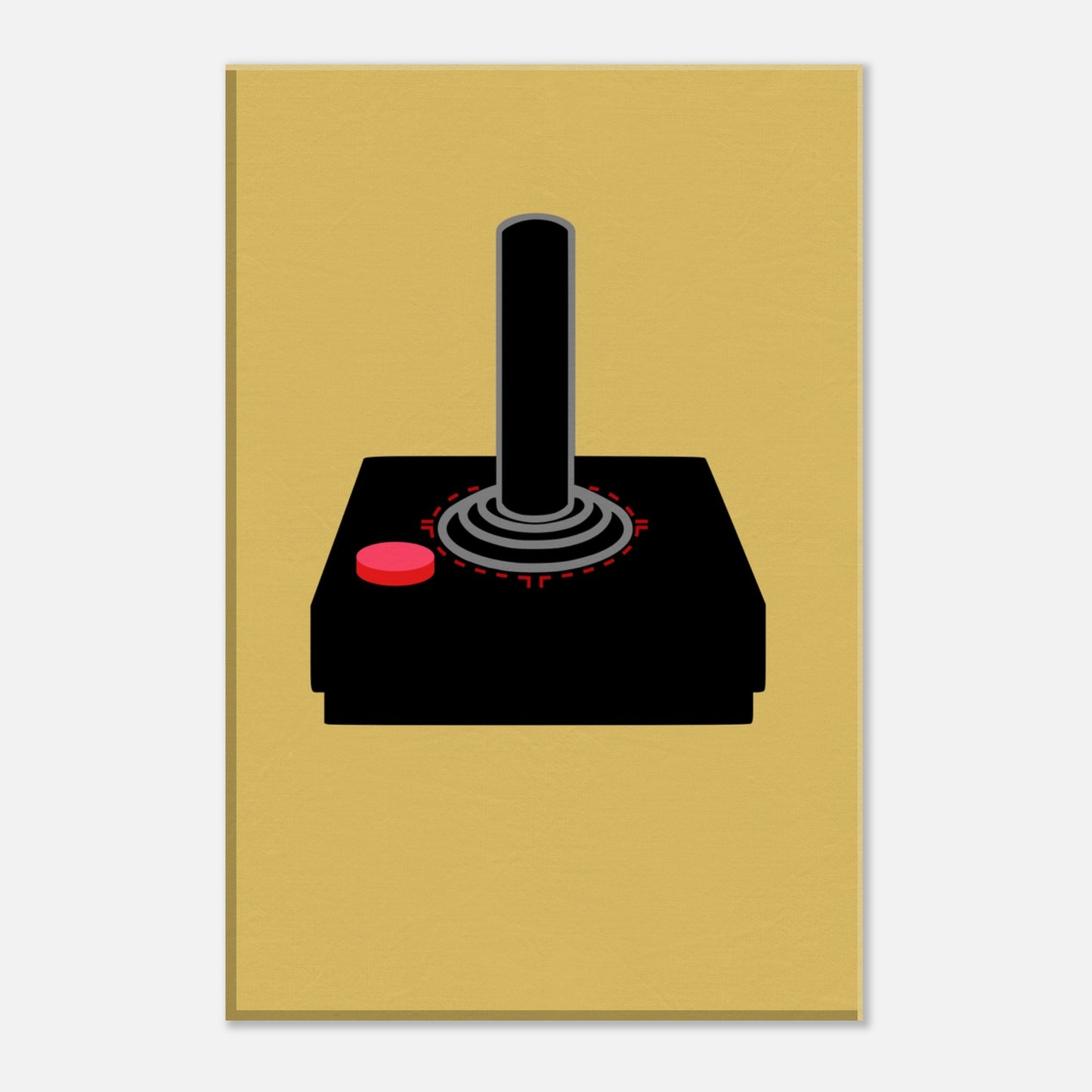 Retro Joystick Canvas Print, Minimalist Gamer Art, Classic Gaming Decor, Atari Joystick Print, Retro Gaming Art - Rampage Design Studio
