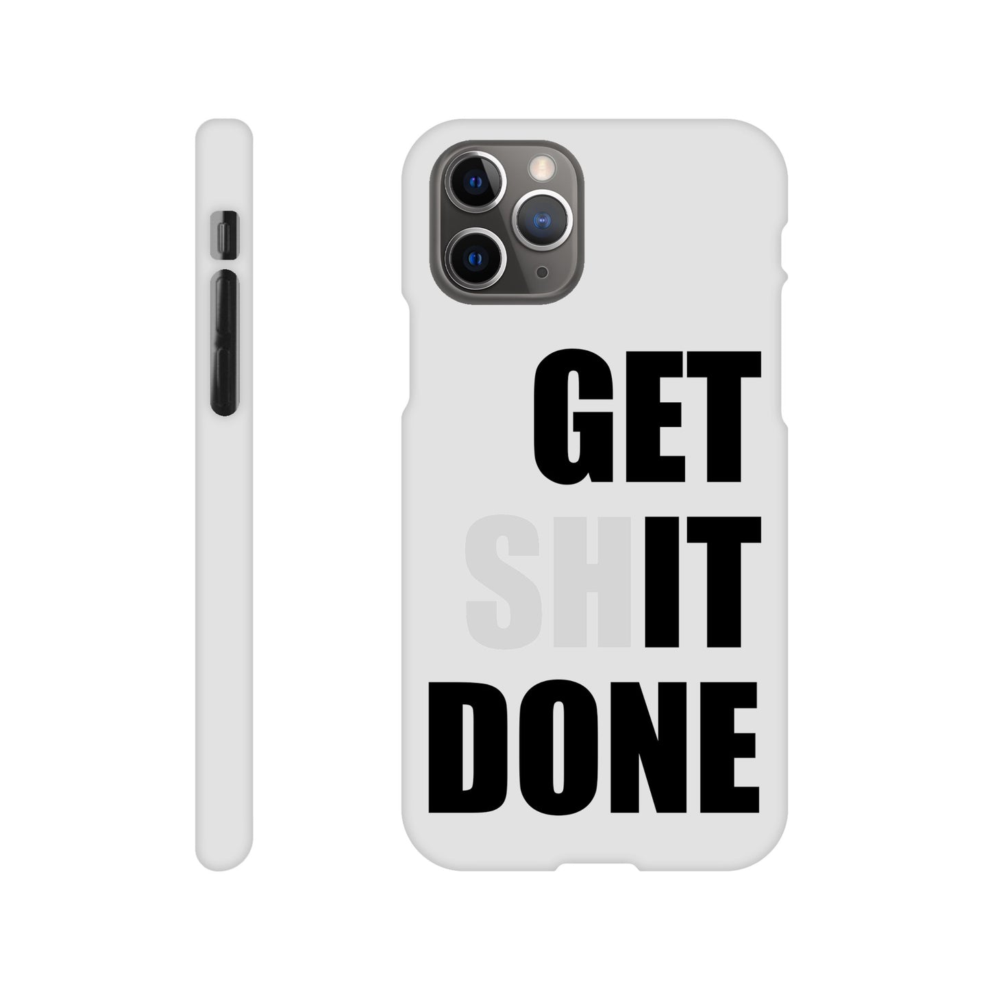 Get Shit Done Slim iPhone Case - Funny Motivational phone case - Productivity Gift for Work, Student, or Entrepreneur Hustler - Rampage Design Studio