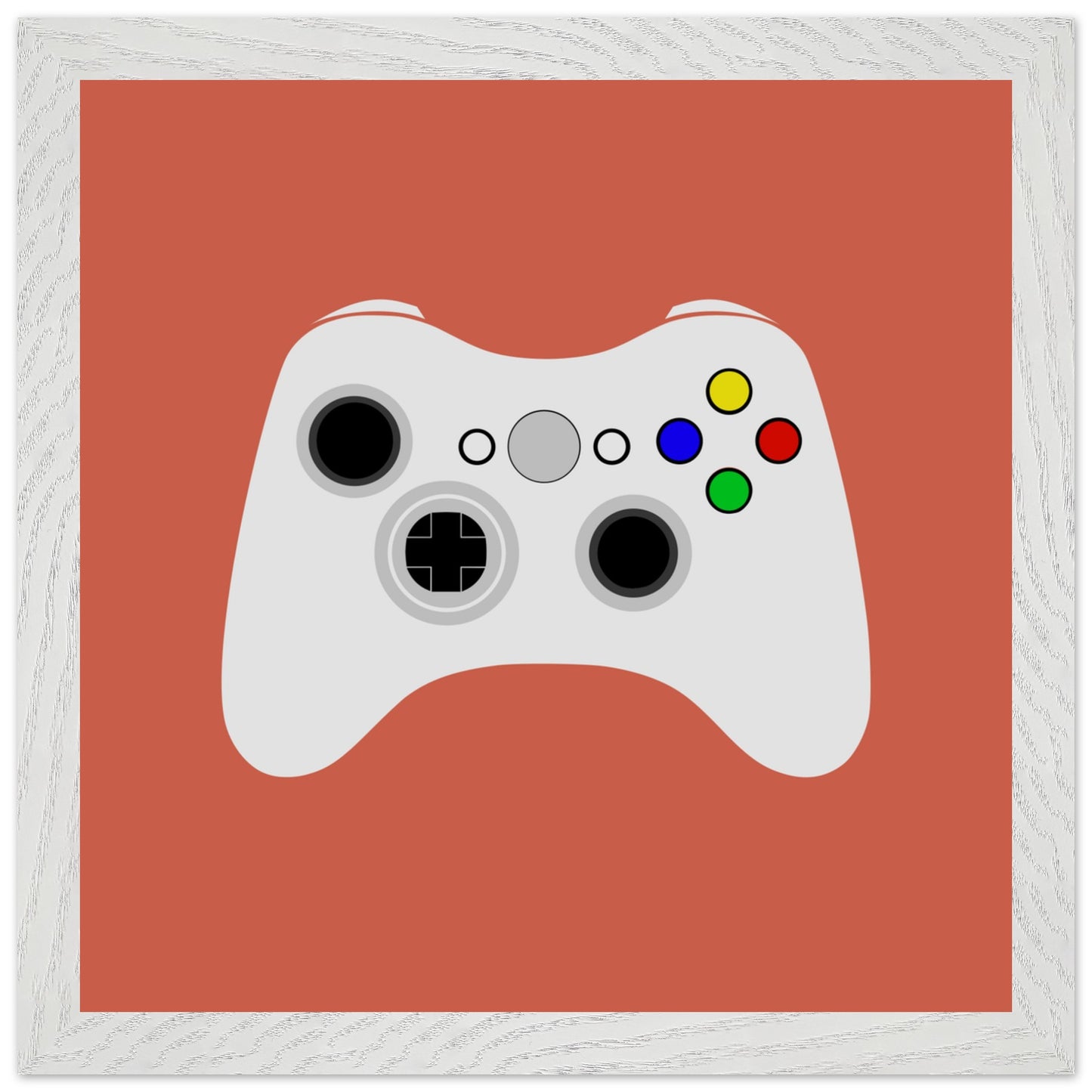 Gaming Controller Framed Poster, Gift for Gamers, Boys Room Decor, Teen Room Decor, XBOX 360 Wall Art, Video Game Art, Video Game Controllers Print - Rampage Design Studio