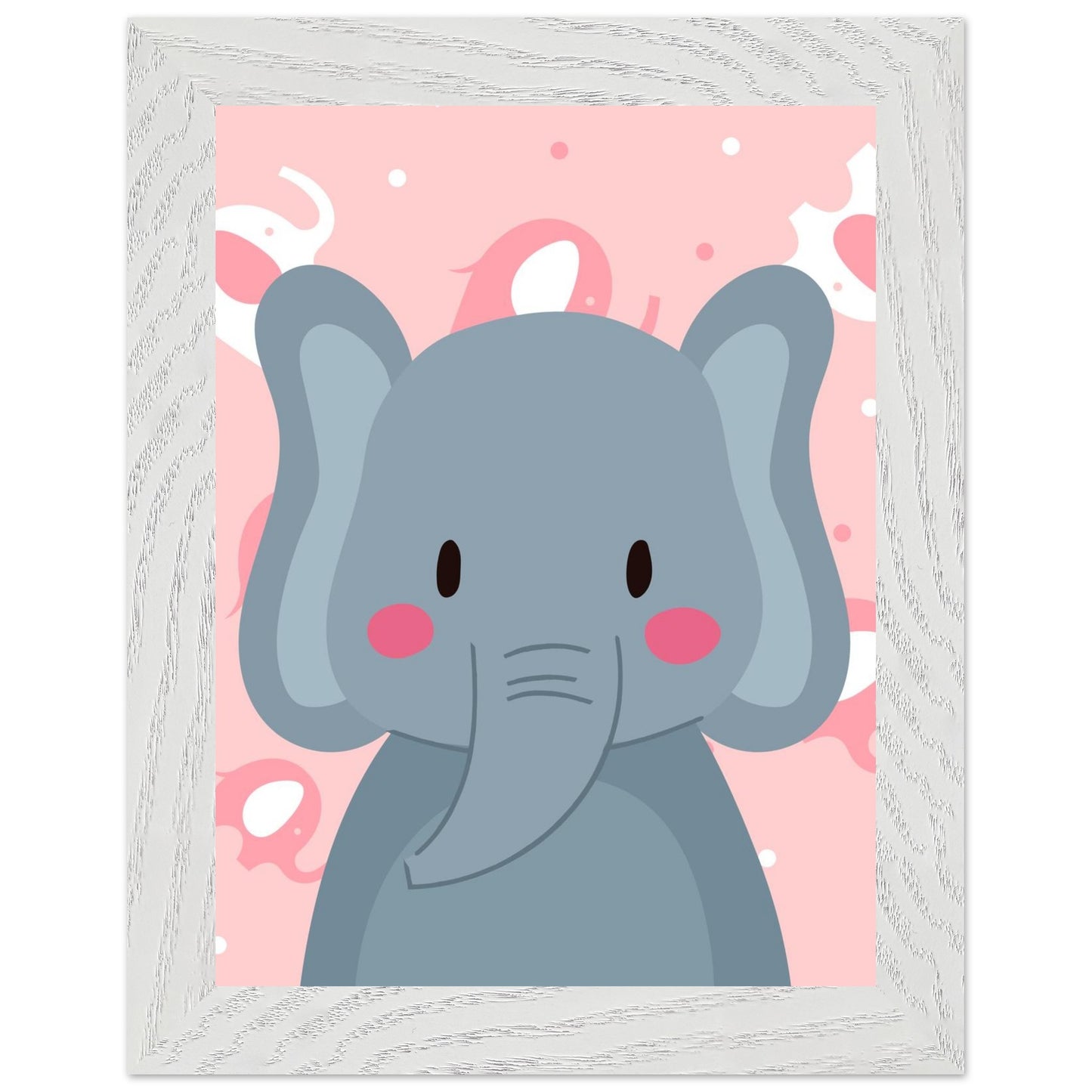 Personalized Elephant Wall Art Safari Nursery Print Cute Baby Room Decor - Rampage Design Studio