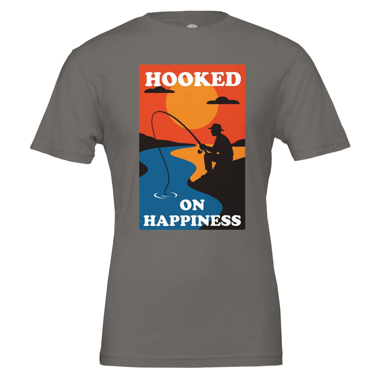 Hooked On Happiness Fishing T-Shirt - Rampage Design Studio