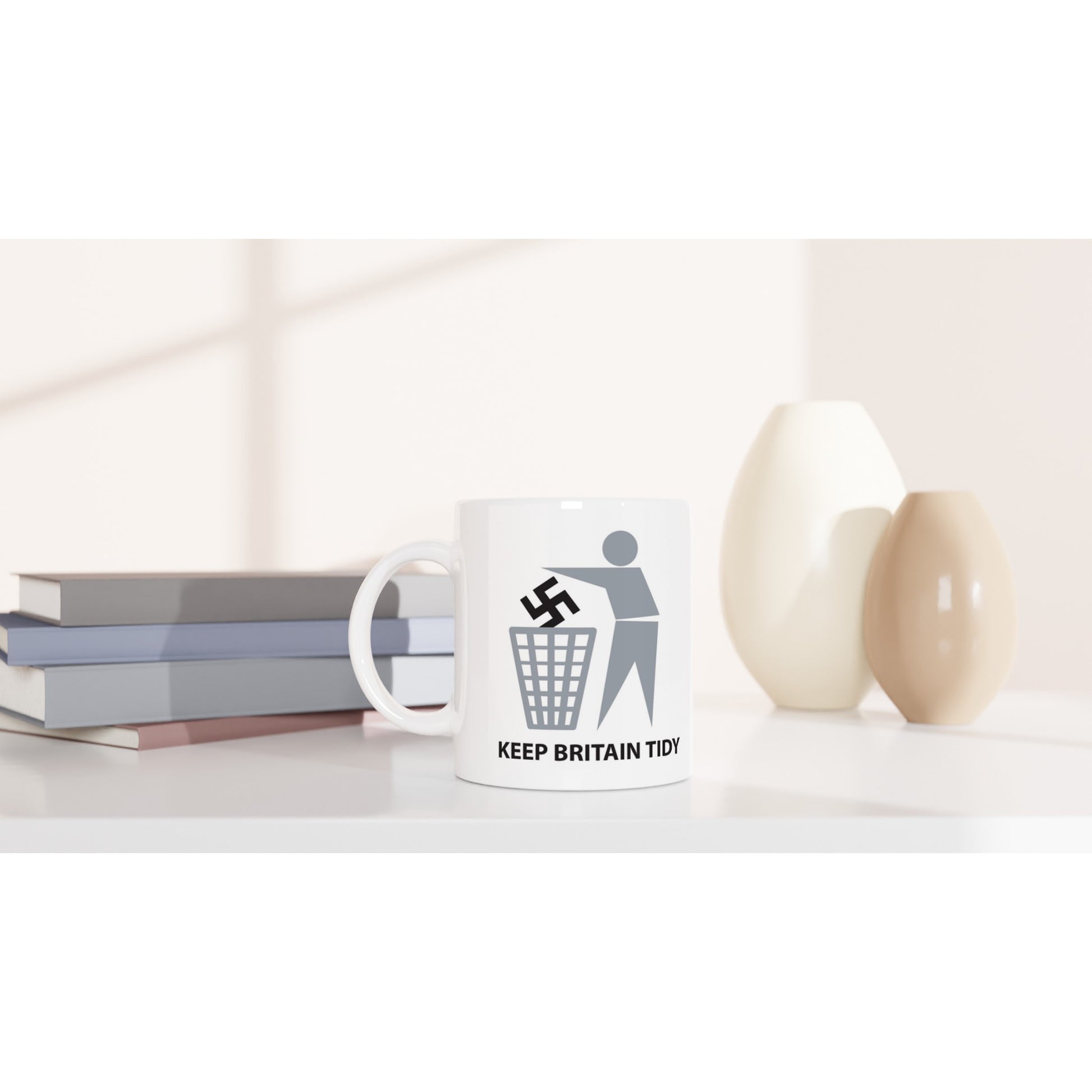 Anti Racism Mug - Political Message White 11oz Ceramic Mug - Rampage Design Studio