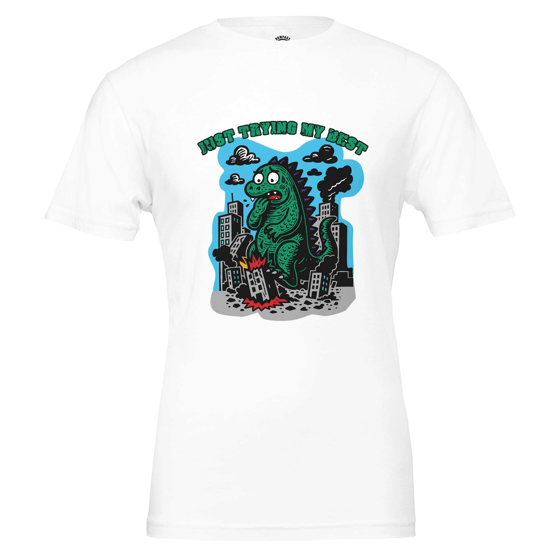 Just Trying My Best - Cute Monster T-Shirt - Rampage Design Studio
