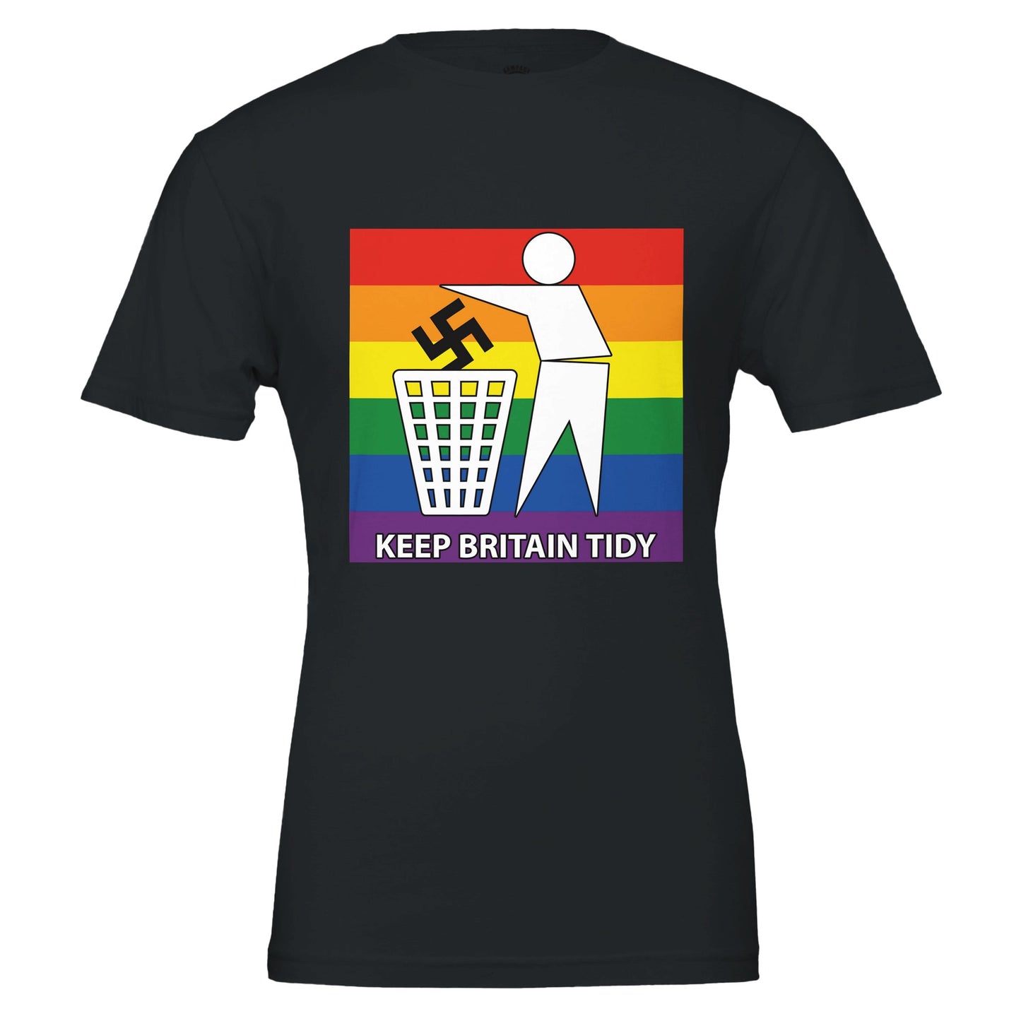 Keep Britain Tidy: Love Over Hate Anti-Racism Tee - Premium Unisex Crewneck T-shirt - Rampage Design Studio