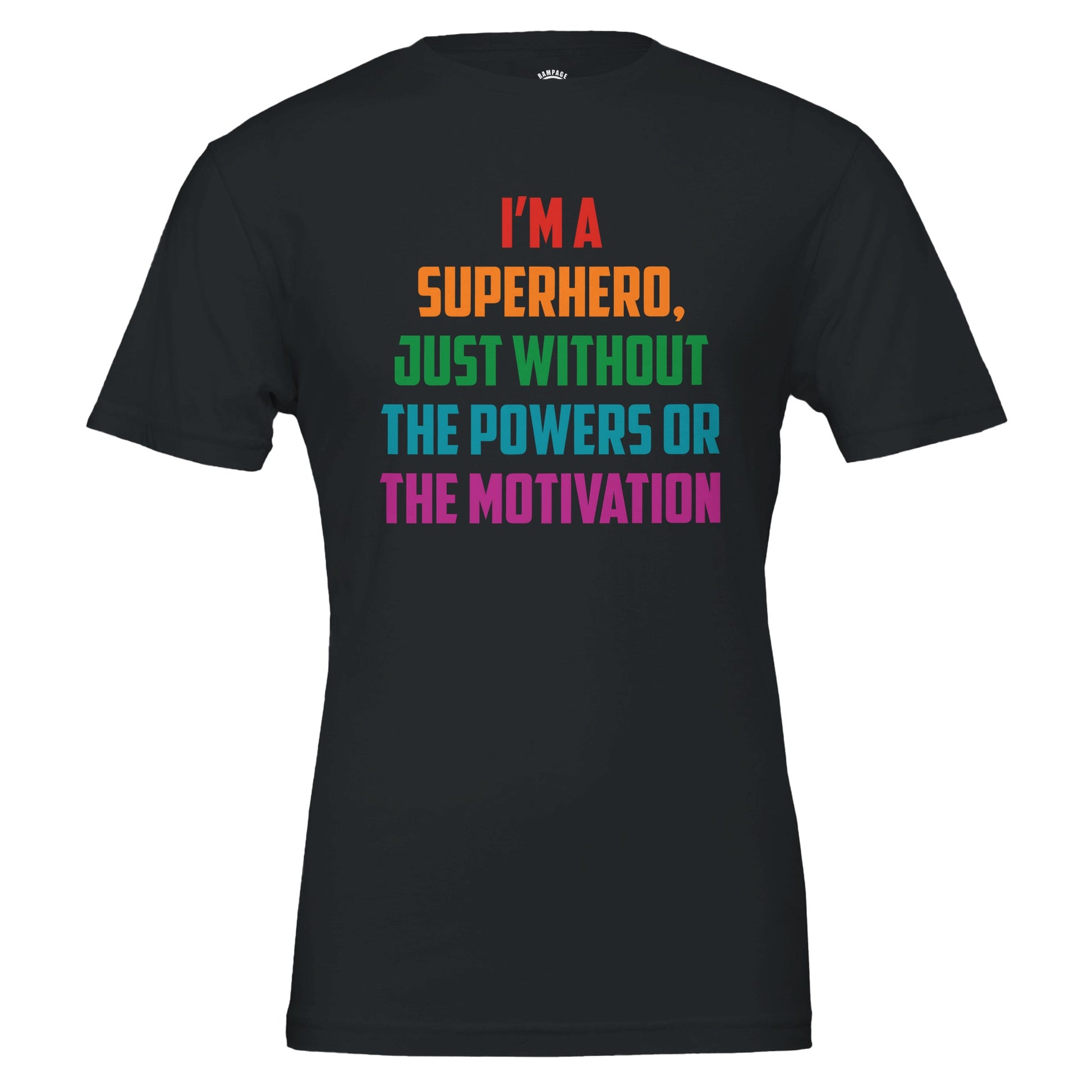 Funny Superhero T-Shirt – Soft Cotton, Unisex Fit, Perfect for DTG Printing - Rampage Design Studio