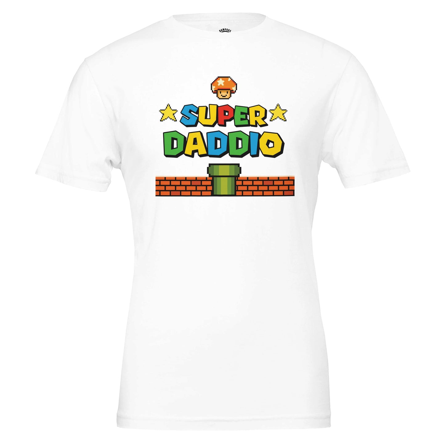 Super Daddio T-Shirt, Super Mario Design, Fathers Day Tee, Gift for Dad, Retro Gaming Design, Soft Cotton, Unisex Fit - Rampage Design Studio