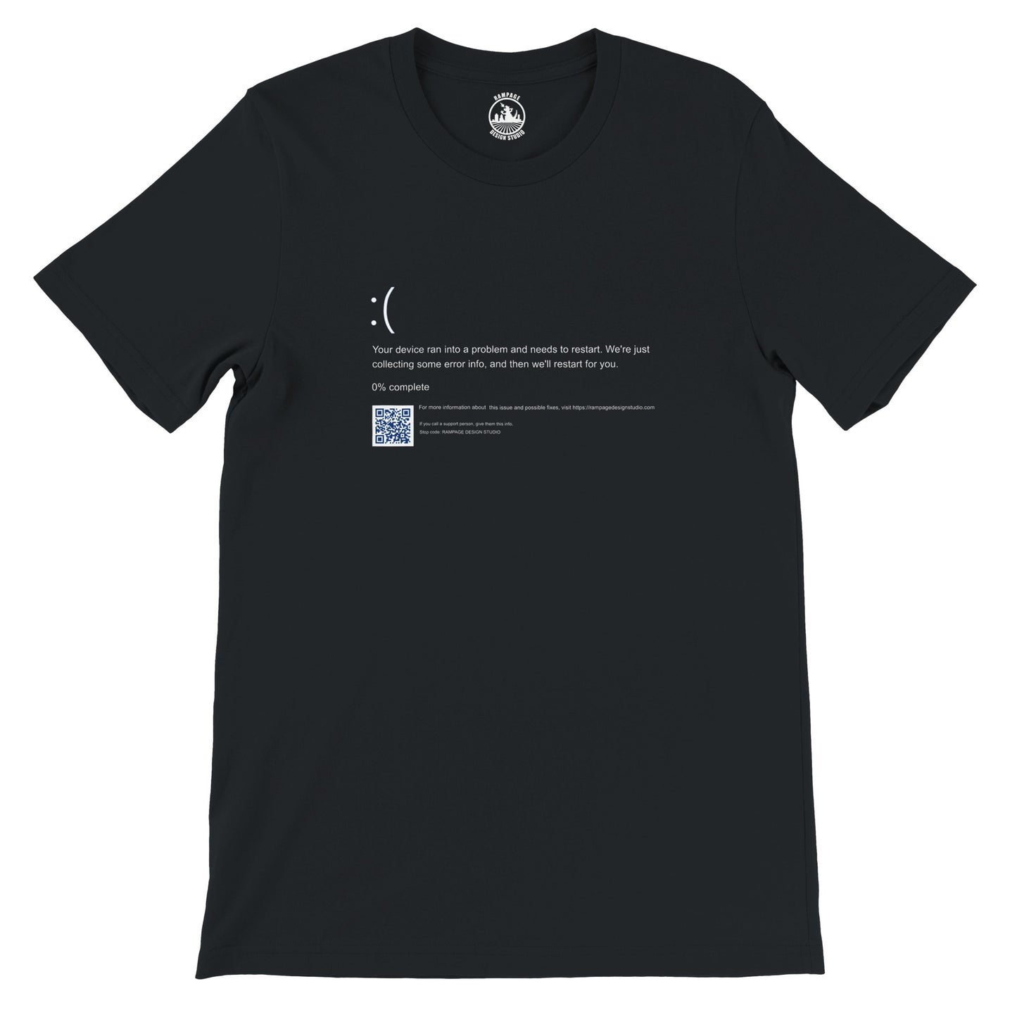 BSOD Blue Screen of Death T-shirt - Rampage Design Studio