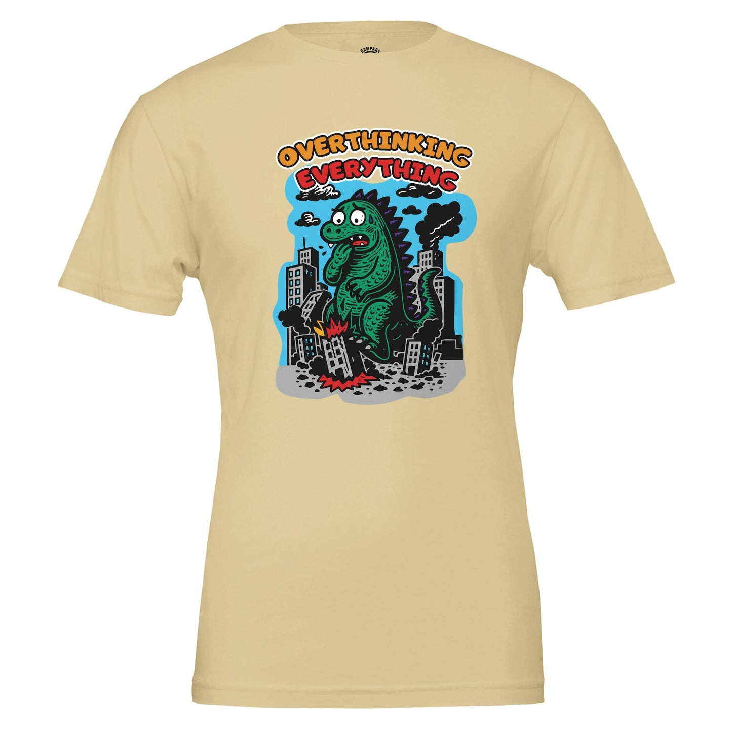 Overthinking Everything Funny Monster T-Shirt - Rampage Design Studio