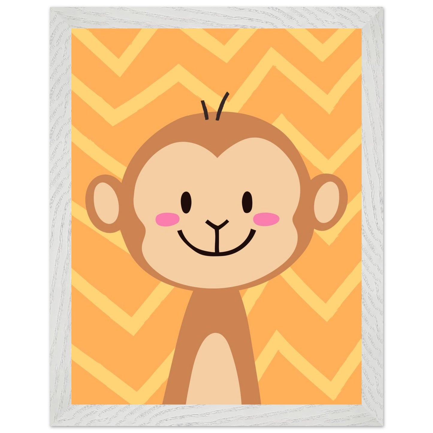 Personalized Kids Room Art Playful Nursery Decor Cute Monkey Print - Rampage Design Studio