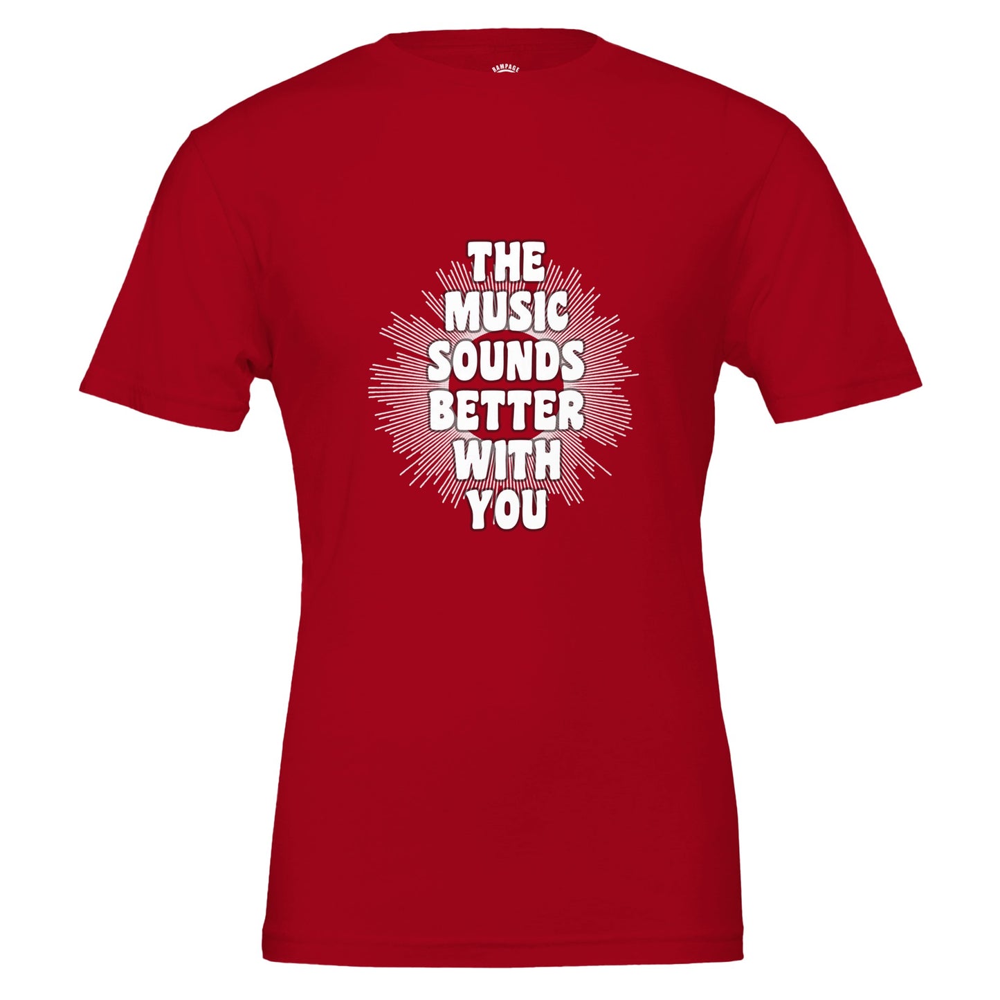 Sound Waves T-Shirt, Soft Cotton, Iconic Lyrics, The Music Sounds Better With You, Gift for Music Lovers, Lyrics T-Shirt, Music Tee, Unisex Fit - Rampage Design Studio