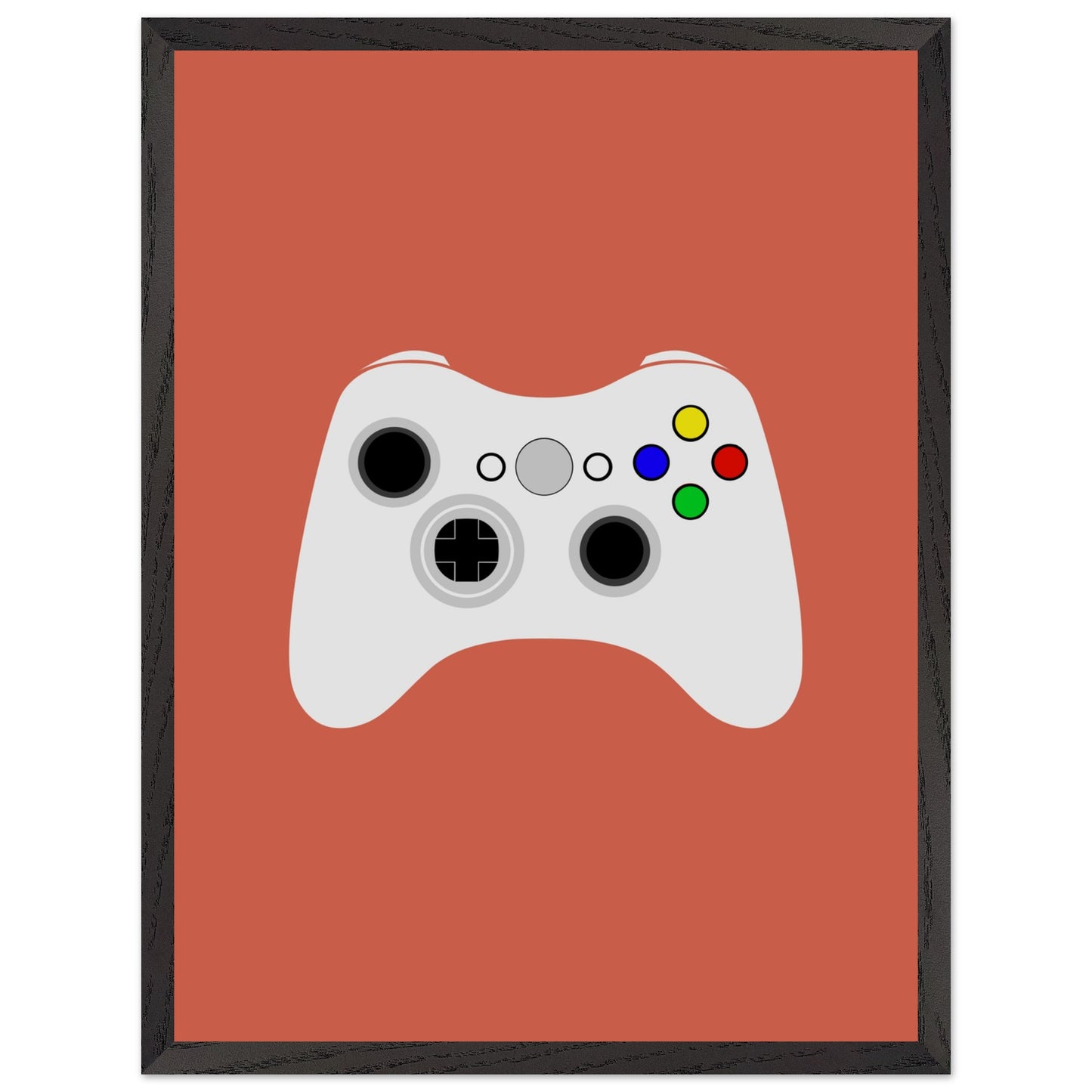 Gaming Controller Framed Poster, Gift for Gamers, Boys Room Decor, Teen Room Decor, XBOX 360 Wall Art, Video Game Art, Video Game Controllers Print - Rampage Design Studio