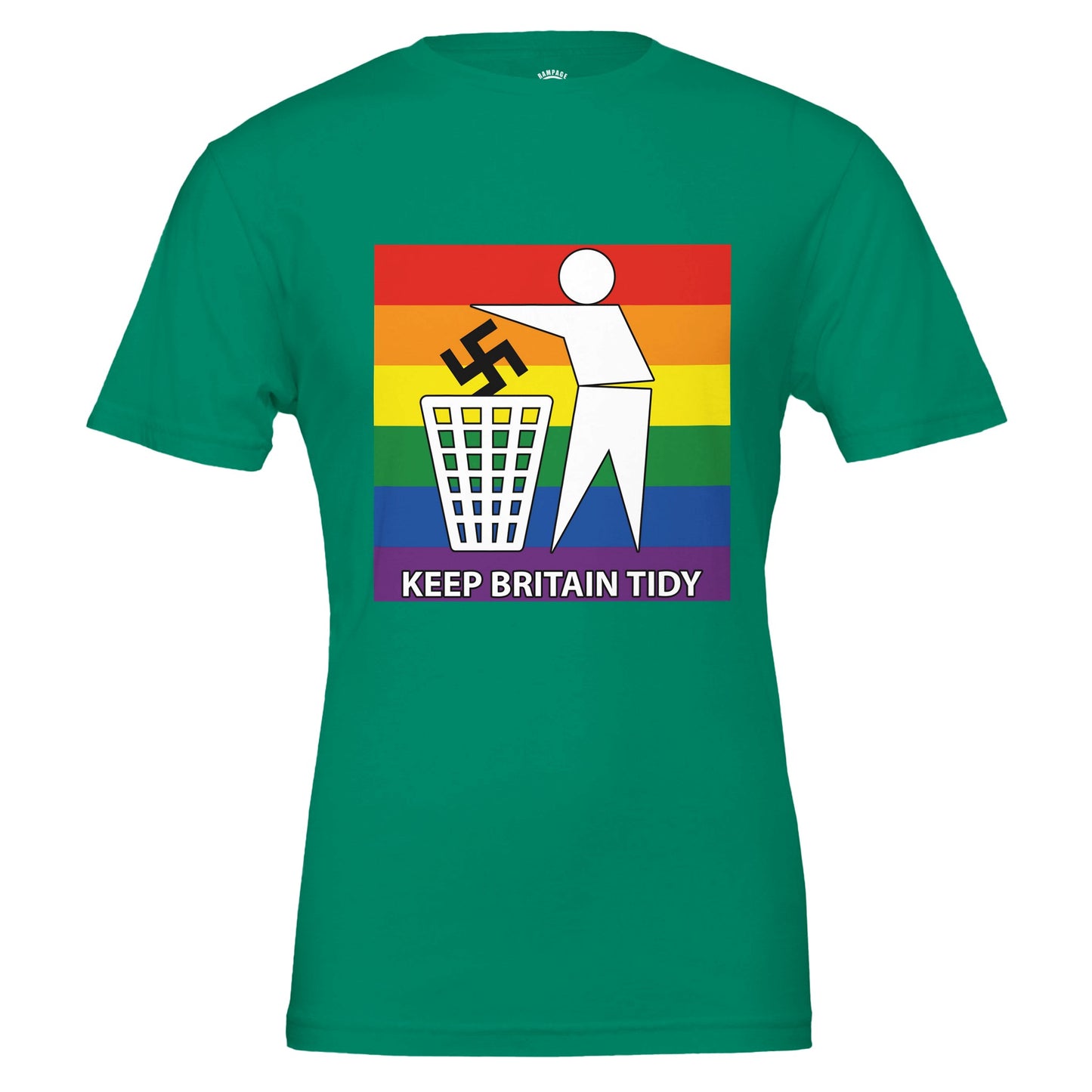 Keep Britain Tidy: Love Over Hate Anti-Racism Tee - Premium Unisex Crewneck T-shirt - Rampage Design Studio