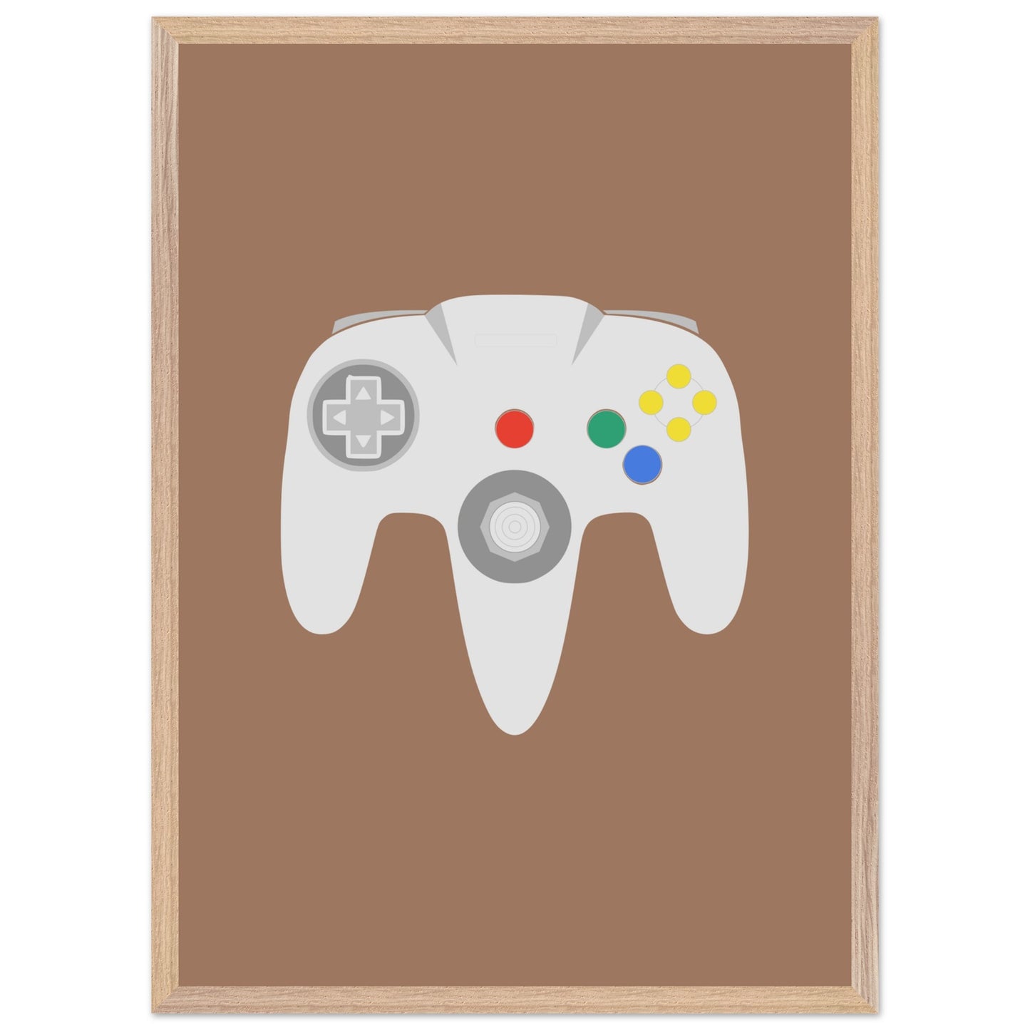 Nintendo N64 Wall Art, Game Controller Framed Poster, Gift for Gamers, Boys Room Decor, Teen Room Decor, Video Game Art, Video Game Print - Rampage Design Studio