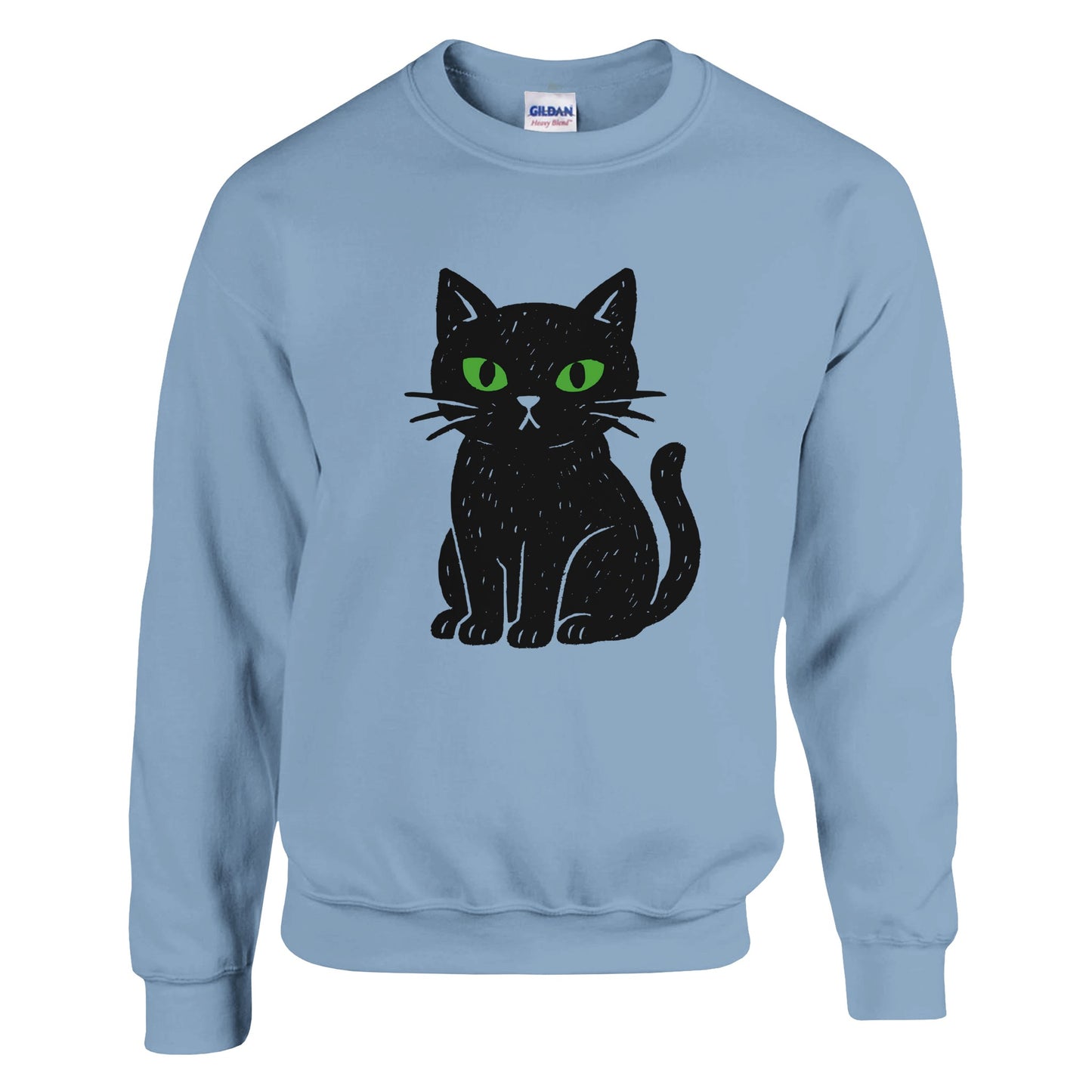 Black Cat Eyes Sweatshirt | Gothic Minimalist Cat Lover Shirt - Rampage Design Studio