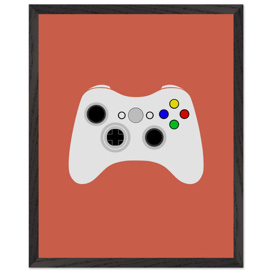 Gaming Controller Framed Poster, Gift for Gamers, Boys Room Decor, Teen Room Decor, XBOX 360 Wall Art, Video Game Art, Video Game Controllers Print - Rampage Design Studio