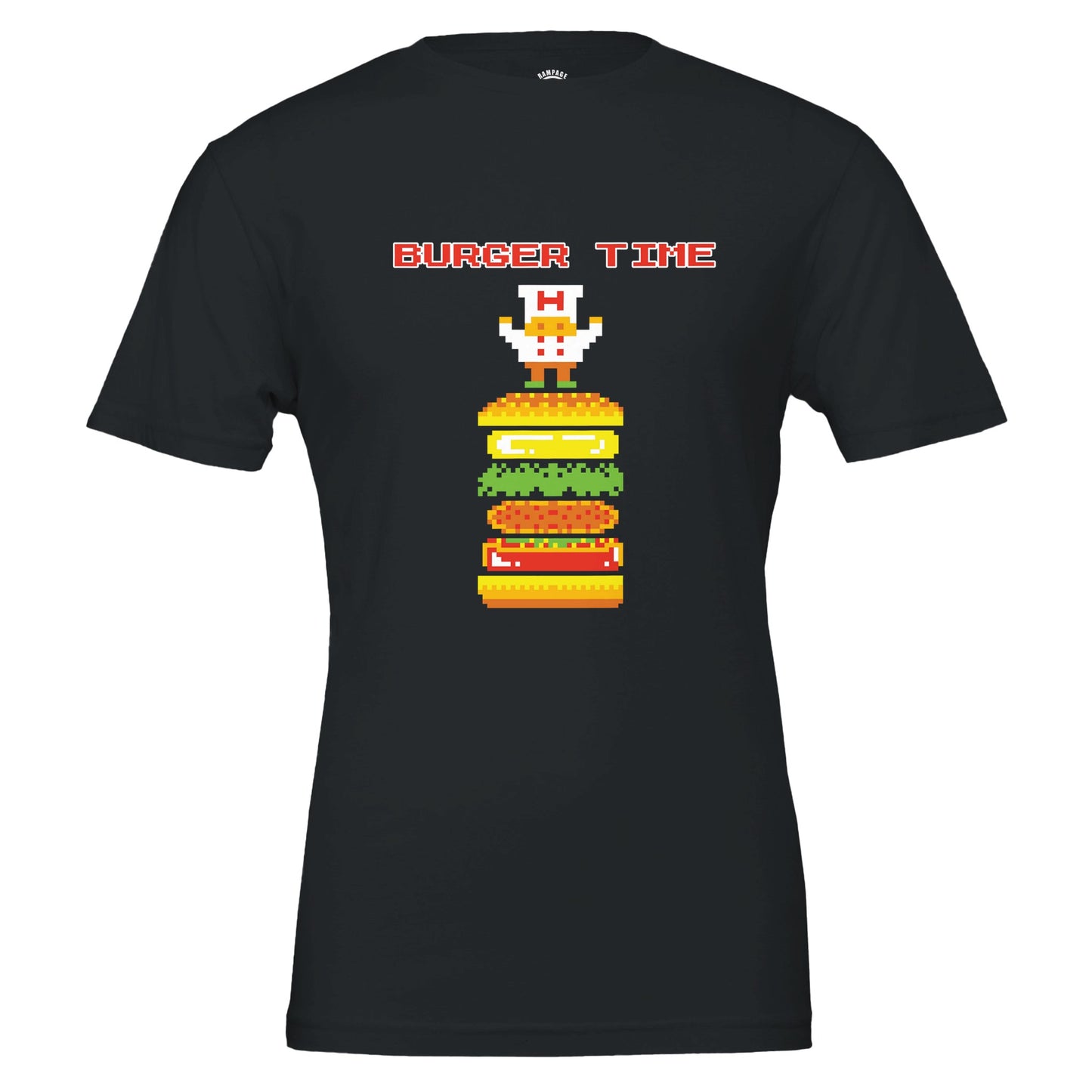 Retro Burger Time Unisex Crewneck T-shirt | Soft & Stylish Vintage Tee - Rampage Design Studio