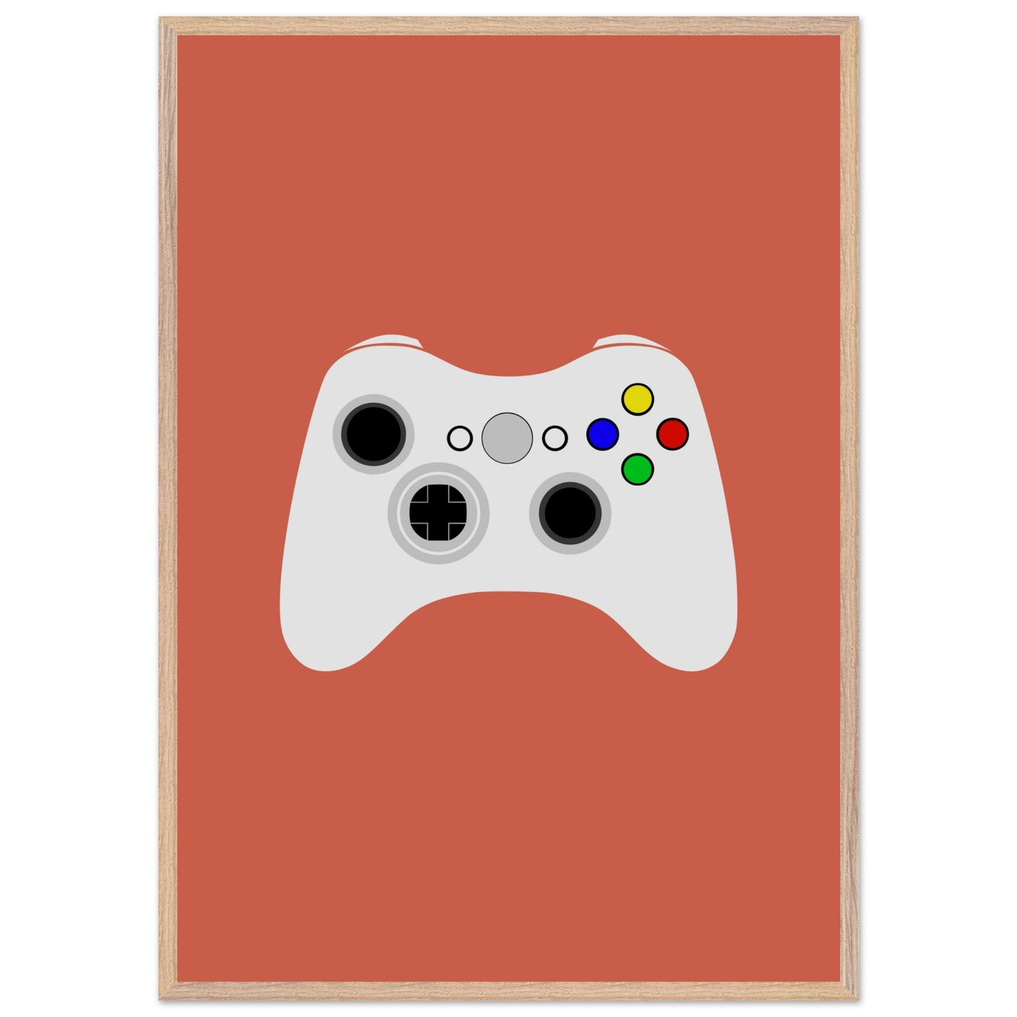 Gaming Controller Framed Poster, Gift for Gamers, Boys Room Decor, Teen Room Decor, XBOX 360 Wall Art, Video Game Art, Video Game Controllers Print - Rampage Design Studio