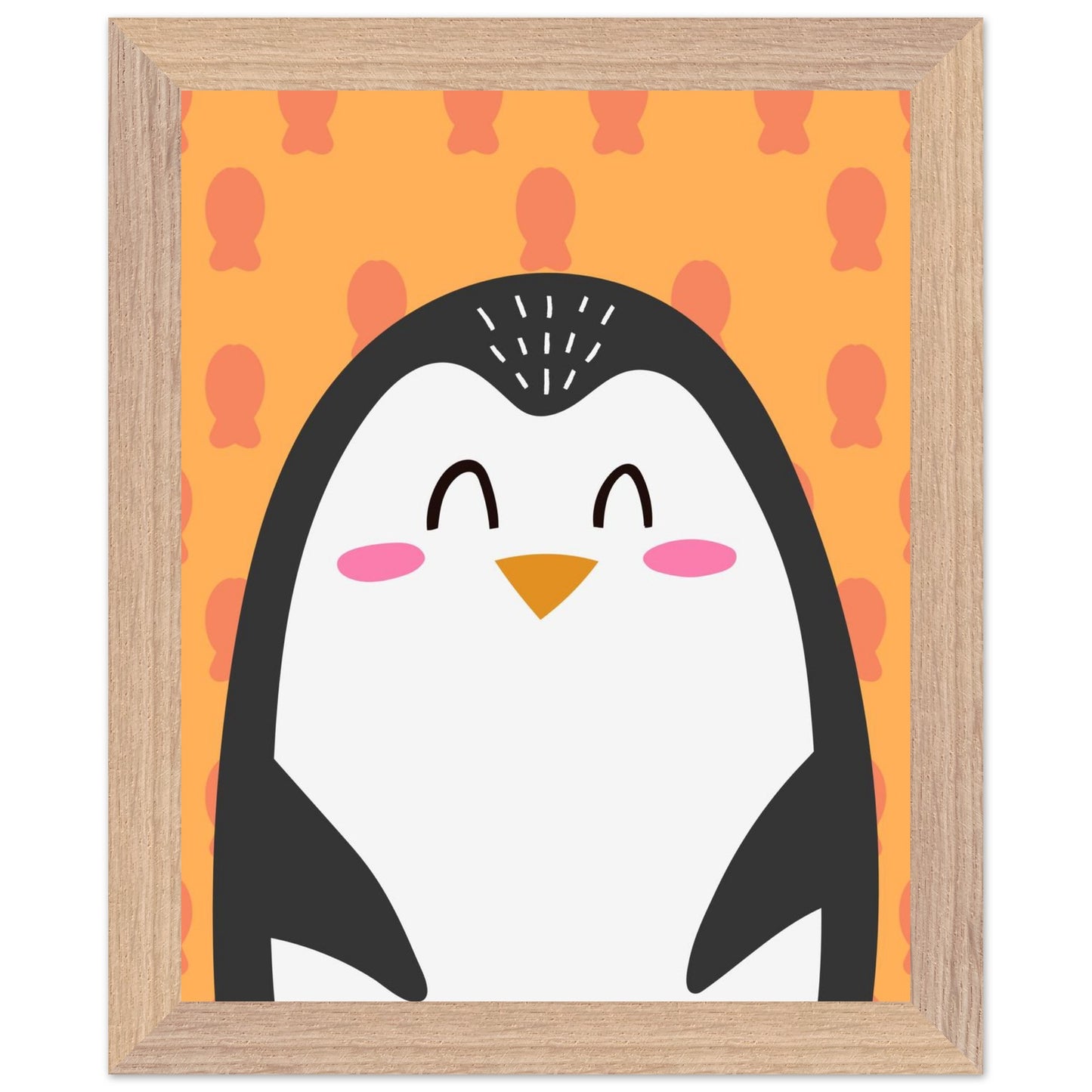 Personalized Kids Wall Decor Happy Penguin Wall Art - Rampage Design Studio