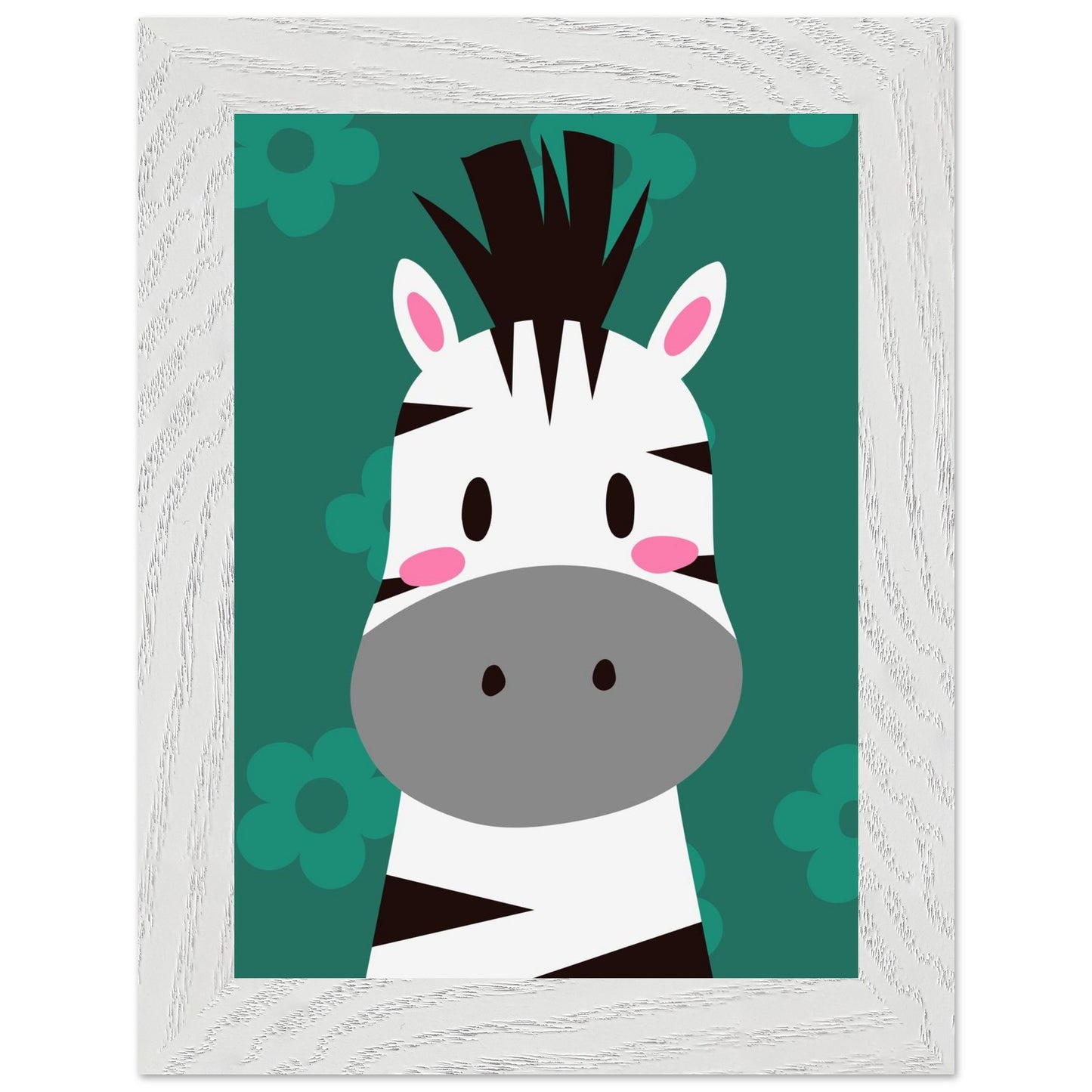 Personalized Zebra Wall Art Jungle Nursery Print - Rampage Design Studio