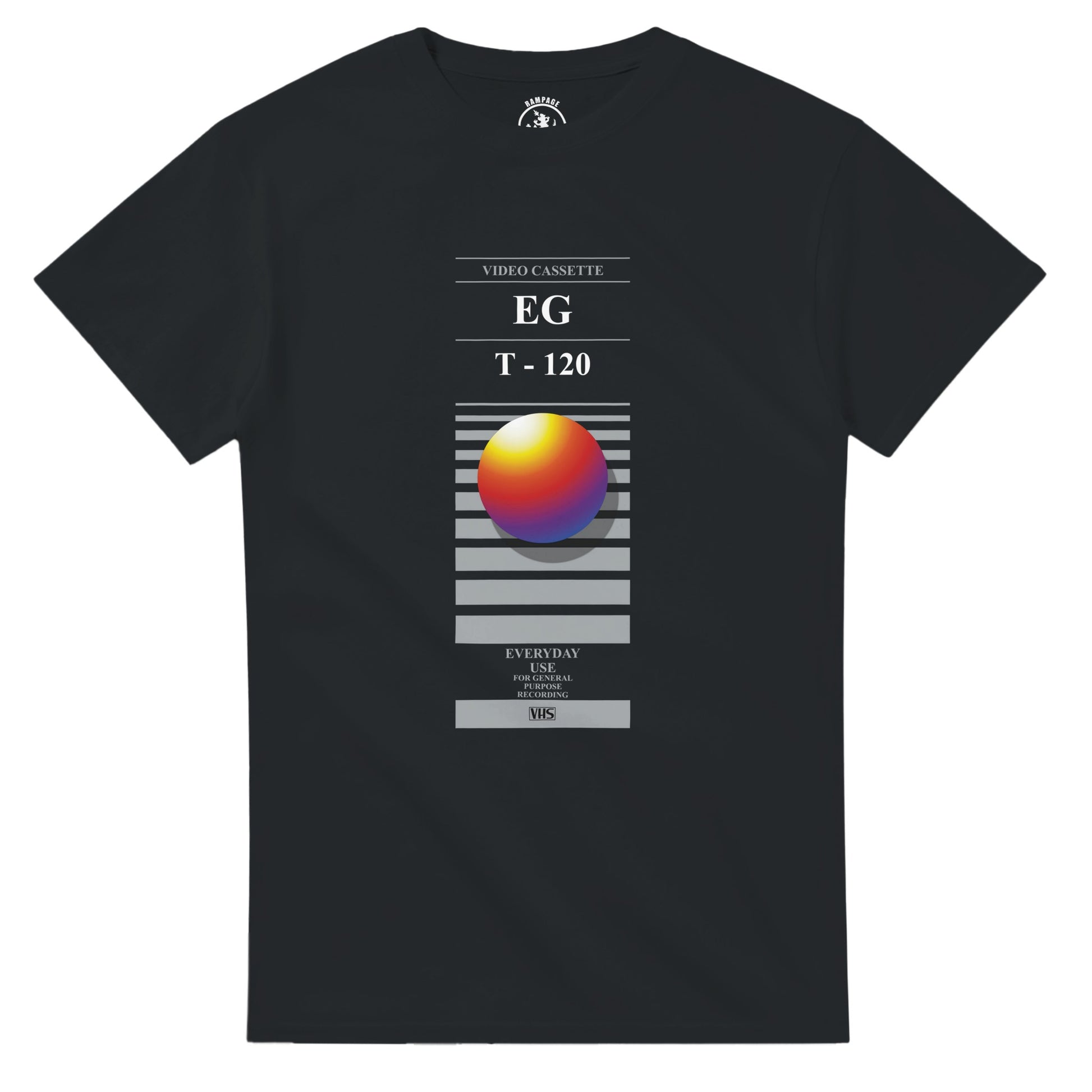 Retro VHS EG T-120 T-Shirt - Rampage Design Studio