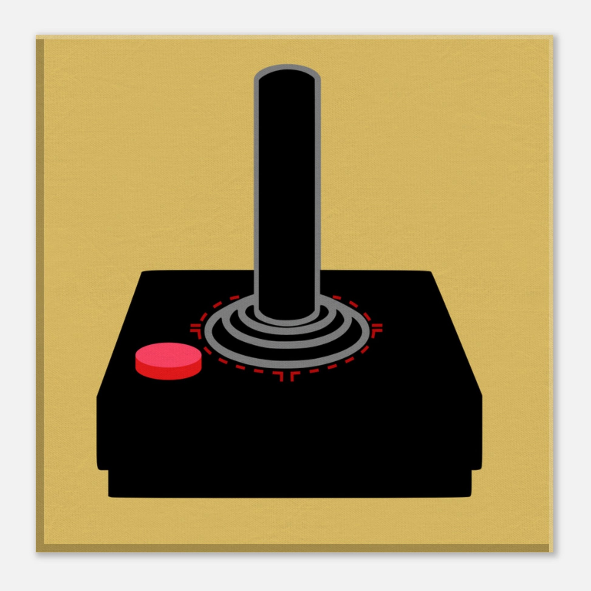 Retro Joystick Canvas Print, Minimalist Gamer Art, Classic Gaming Decor, Atari Joystick Print, Retro Gaming Art - Rampage Design Studio