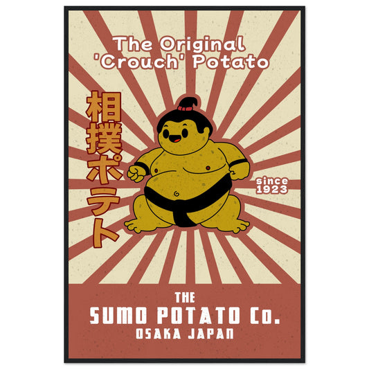 Sumo Potato Original Coach Potato - Premium Matte Paper Wooden Framed Poster - Rampage Design Studio