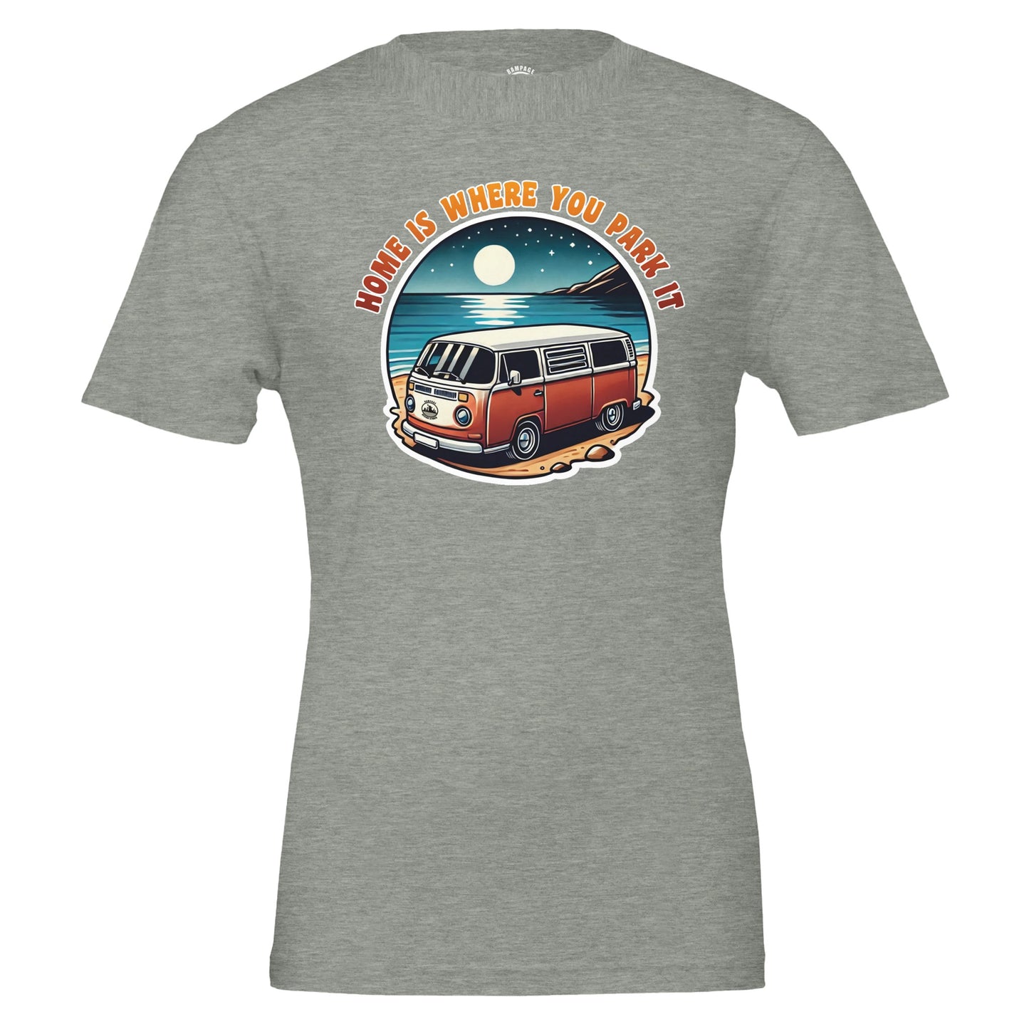 Moonlit Camper-Van T-Shirt – Soft, Eco-Friendly Cotton, Inspirational Design - Rampage Design Studio