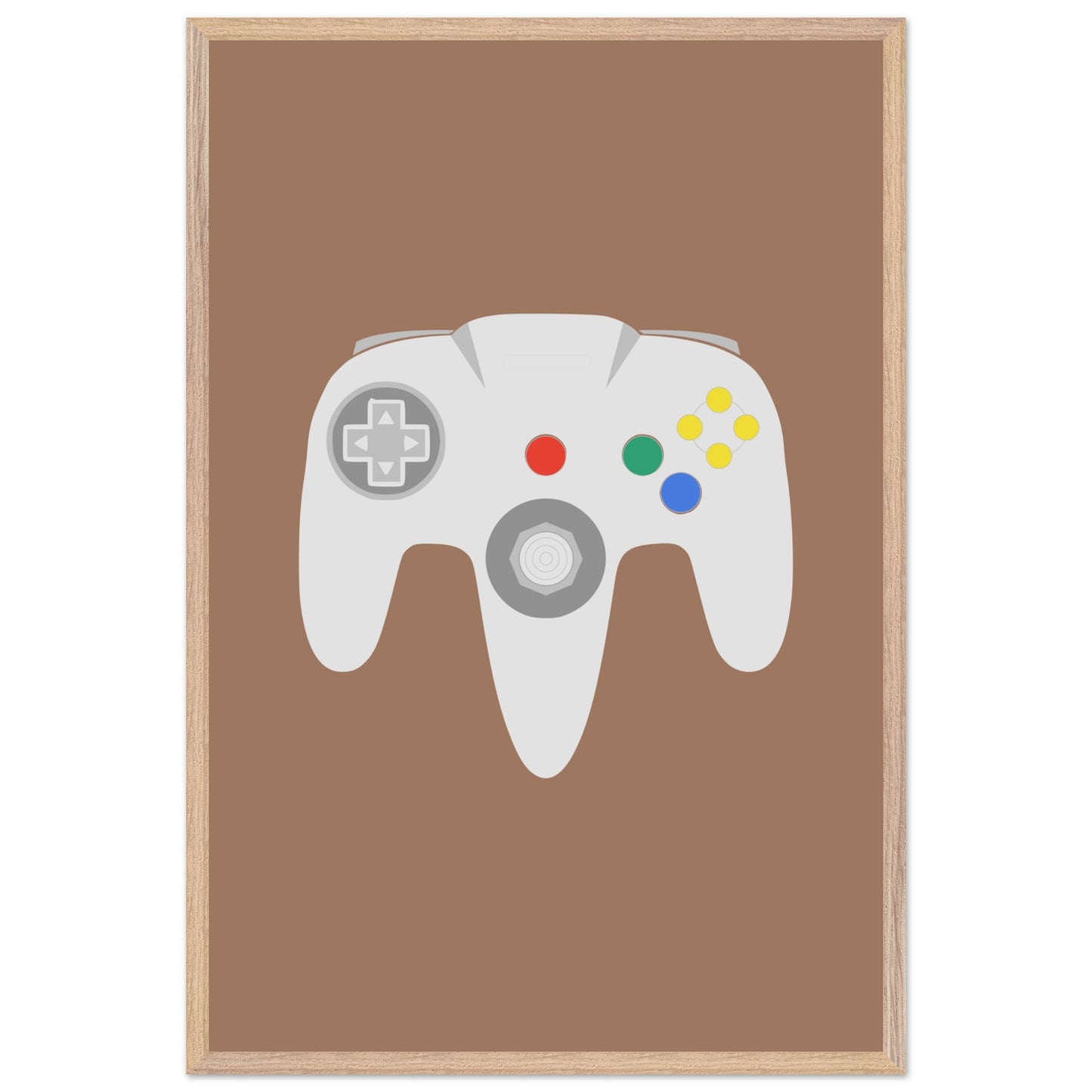 Nintendo N64 Wall Art, Game Controller Framed Poster, Gift for Gamers, Boys Room Decor, Teen Room Decor, Video Game Art, Video Game Print - Rampage Design Studio